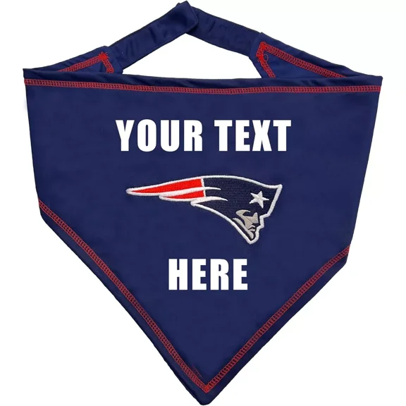 Pets First NFL Personalized Tie Bandana for Dogs & Cats Customizable Dog Bandana