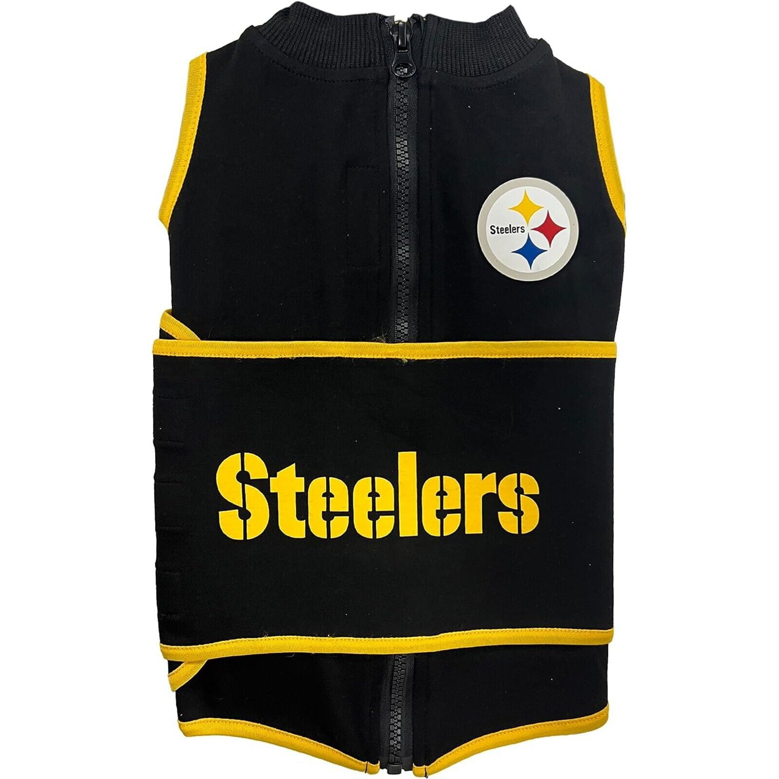 Pets First NFL Pittsburgh Steelers Dog Anxiety Calming Shirt Soothing Solution Vest, Dogs & Cats Keeps Dogs Calm & Feeling Safe, Relaxing Jacket, Small