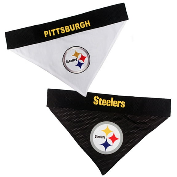 Pets First Nfl Pittsburgh Steelers Reversible Bandana Licensed, Reversible Pet Bandana - 2 Sided Bandana