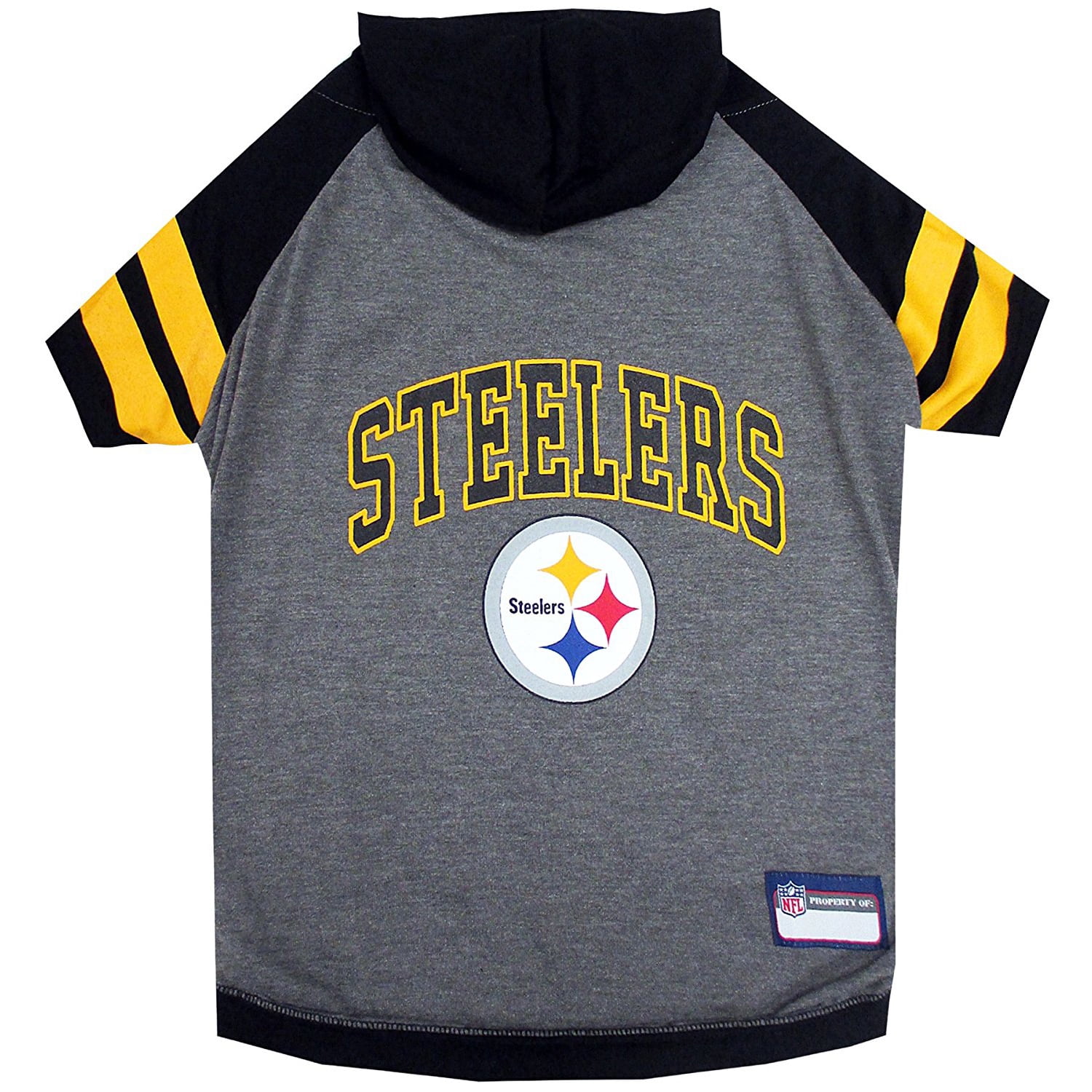 Pets First NFL Pittsburgh Steelers NFL Hoodie Tee Shirt for Dogs