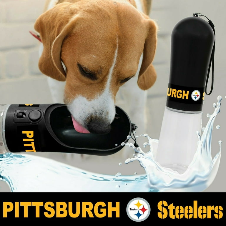 Pets First NFL Pittsburgh Steelers Portable Pet Water Bottle Travel Dog Water  Bottle on the go Cat Water Bottle 