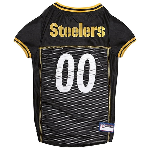 Pets First NFL Pittsburgh SteelersLicensed Mesh Jersey for Dogs and Cats - Large