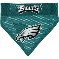 Pets First NFL Reversible Dog Bandana, Philadelphia Eagles, 100% Poly-Cotton, Green, Large/X-Large