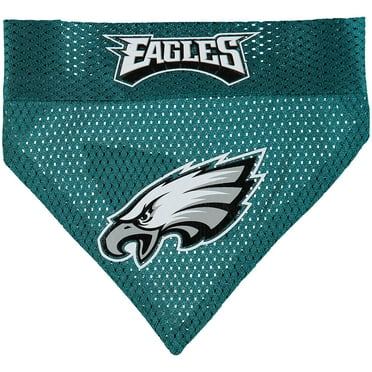 Pets First NFL Reversible Dog Bandana, Philadelphia Eagles, 100% Poly-Cotton, Green, Large/X-Large