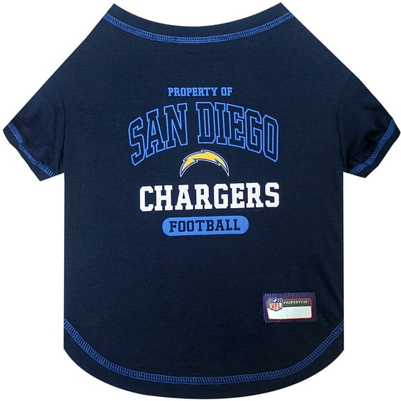 Pets First NFL San Diego Chargers Pet T-Shirt. Licensed, Wrinkle-free, Tee Shirt for Dogs/Cats. Football Shirt