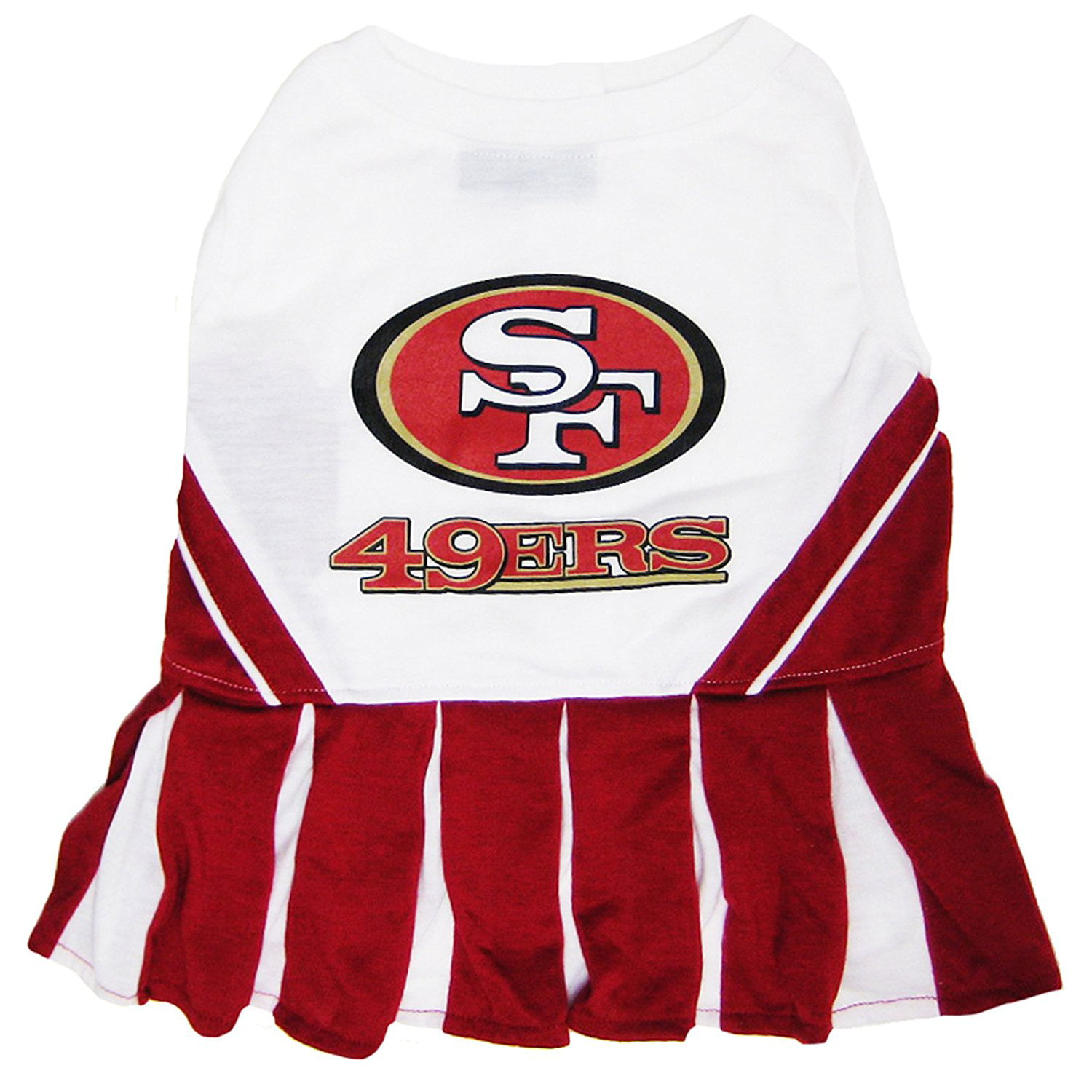 Pets First NFL San Francisco 49ers Cheerleader Outfit, 3 Sizes Pet Dress  Available. Licensed Dog Outfit 