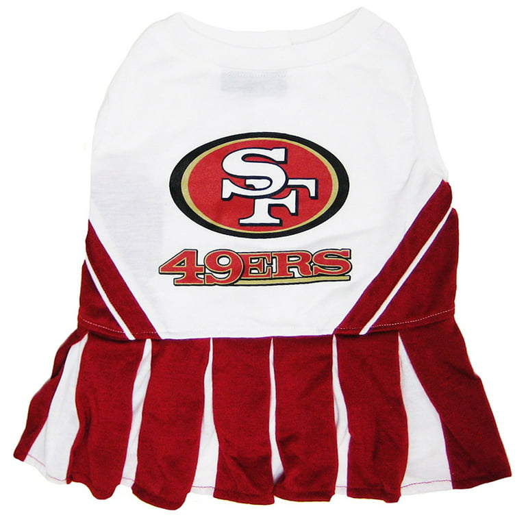 Pets First NFL San Francisco 49ers Cheerleader Outfit, 3 Sizes Pet