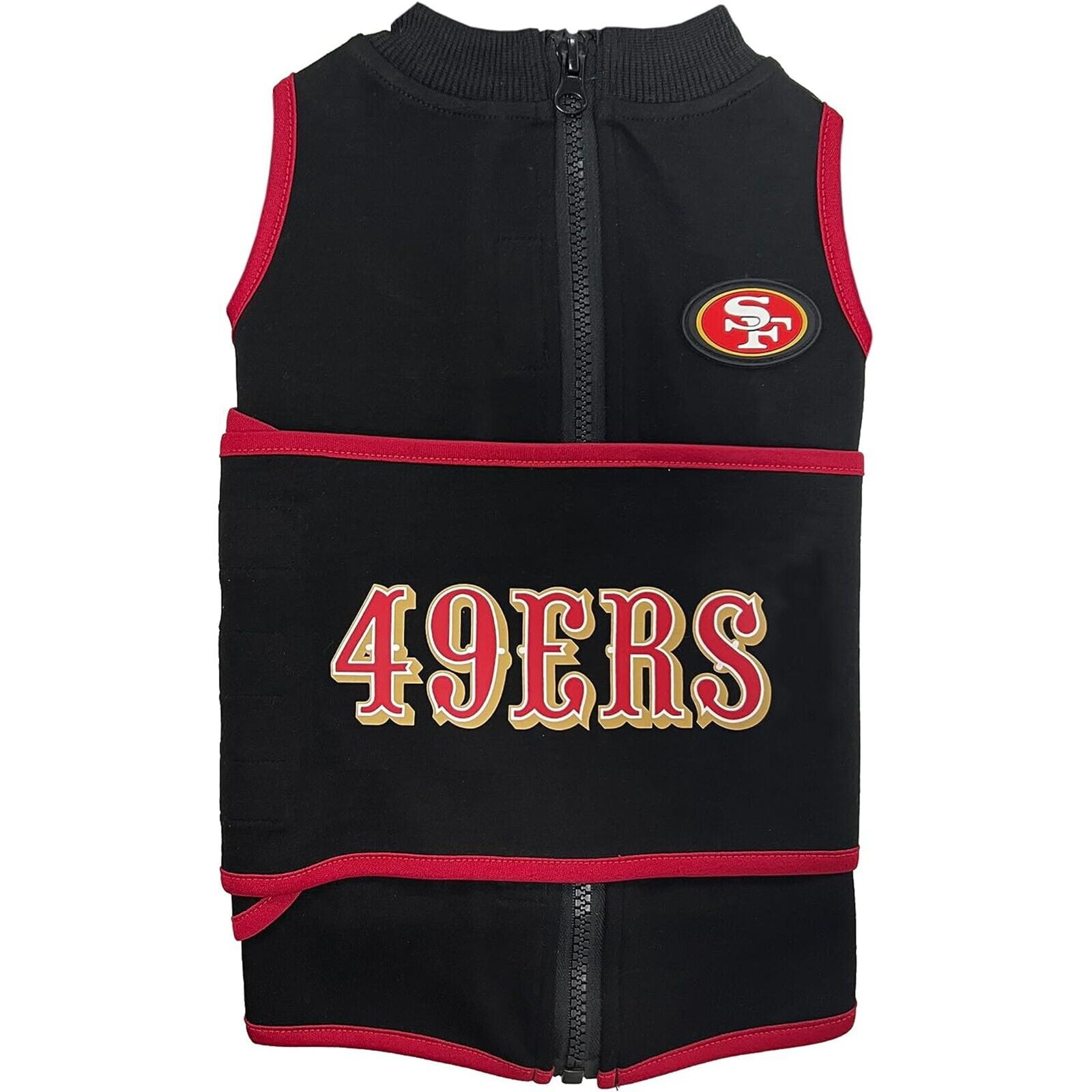 Pets First NFL San Francisco 49ers Dog Anxiety Calming Shirt Soothing Solution Vest, Dogs & Cats Keeps Dogs Calm & Feeling Safe, Relaxing Jacket, Large