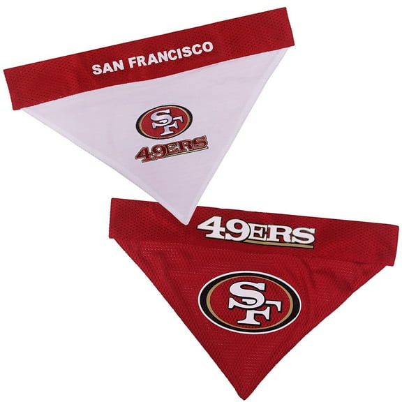 Pets First Nfl San Francisco 49Ers Reversible Bandana Licensed, Reversible Pet Bandana - 2 Sided Bandana