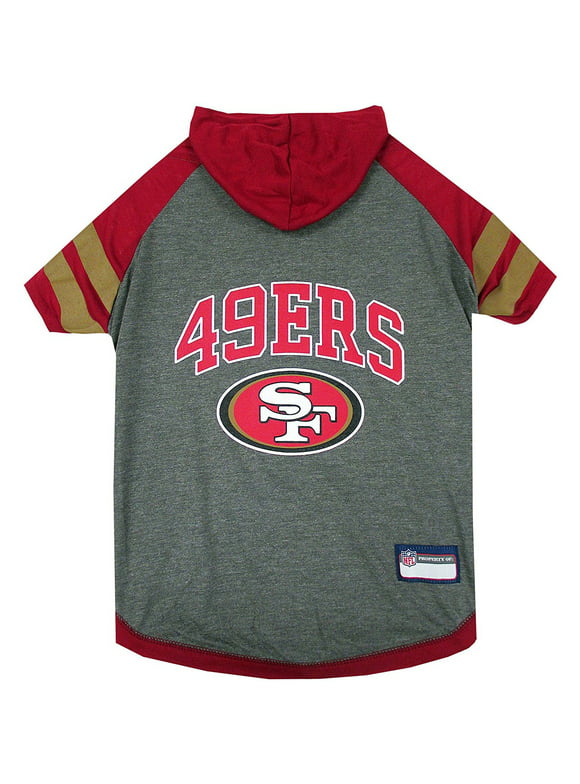 Pets First NFL San Francisco 49ers NFL Hoodie Tee Shirt for Dogs & Cats - COOL T-Shirt, 32 Teams - Medium