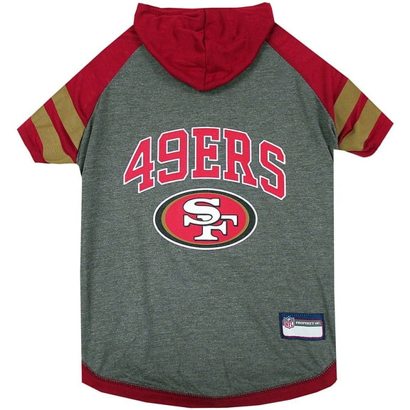 Pets First NFL San Francisco 49ers NFL Hoodie Tee Shirt for Dogs & Cats - COOL T-Shirt, 32 Teams - Small