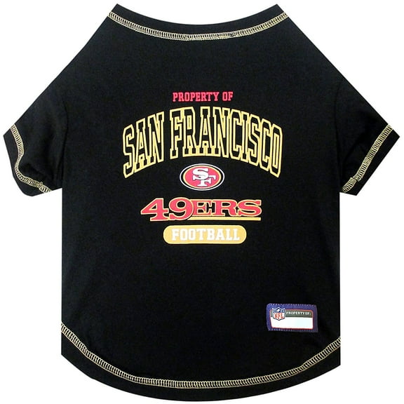 Pets First NFL San Francisco 49ers Pet T-Shirt. Licensed, Wrinkle-free, Tee Shirt for Dogs/Cats. Football Shirt