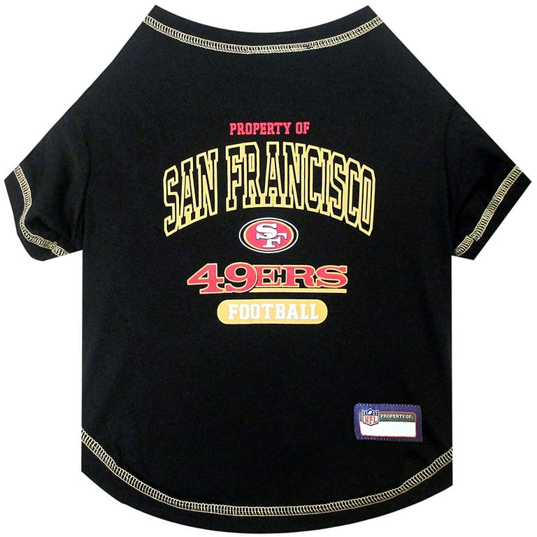 Pets First NFL San Francisco 49ers Pet T-Shirt. Licensed, Wrinkle