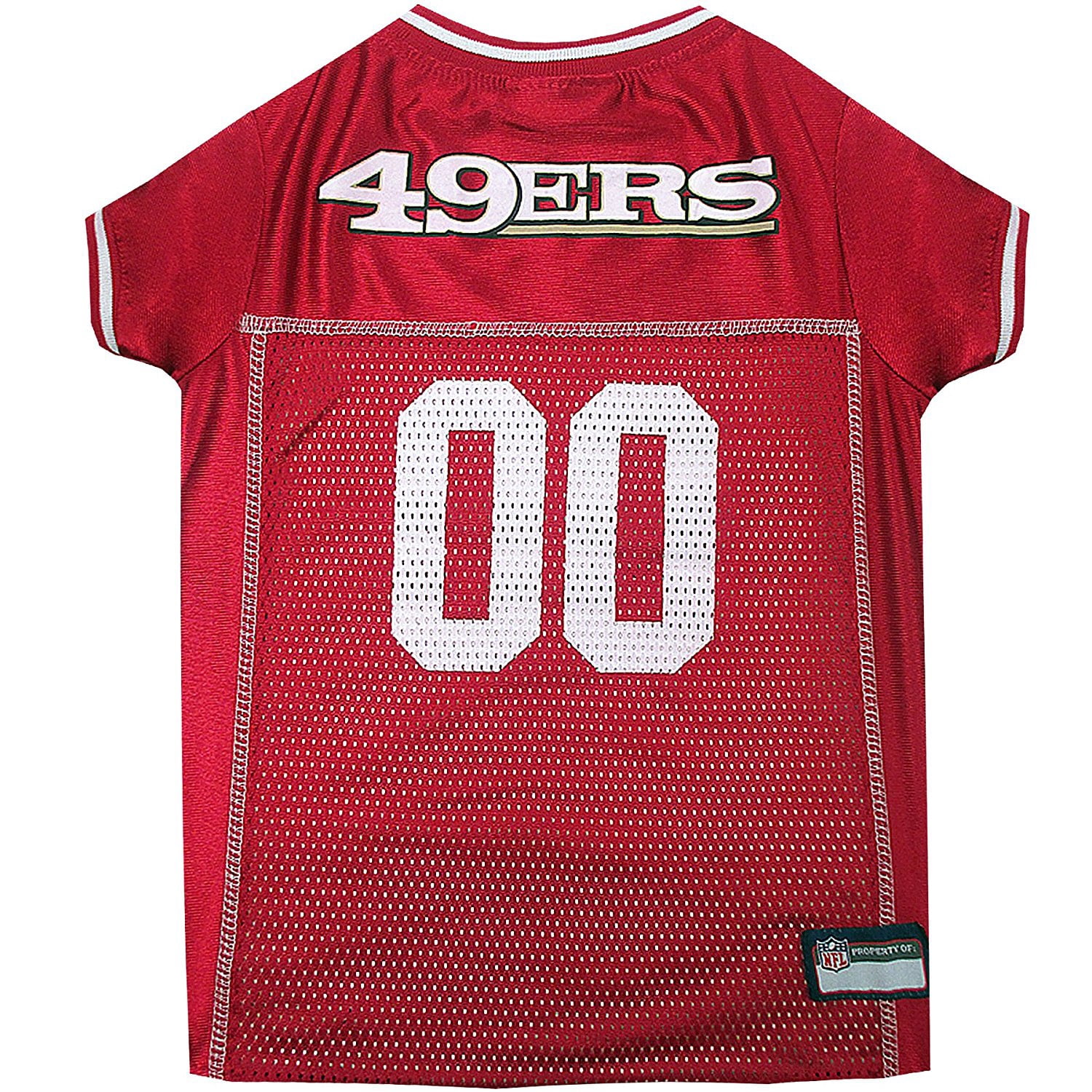 Pets First NFL San Francisco 49ersLicensed Mesh Jersey for Dogs and Cats - Extra Small