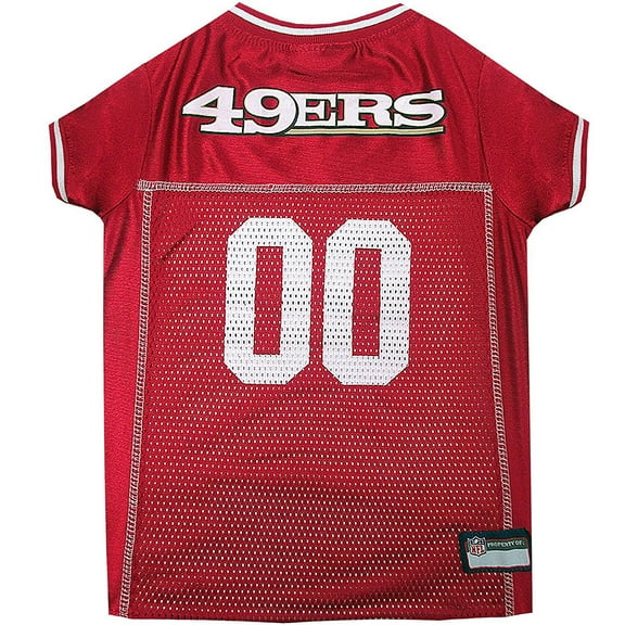 Pets First NFL San Francisco 49ersLicensed Mesh Jersey for Dogs and Cats - Extra Small