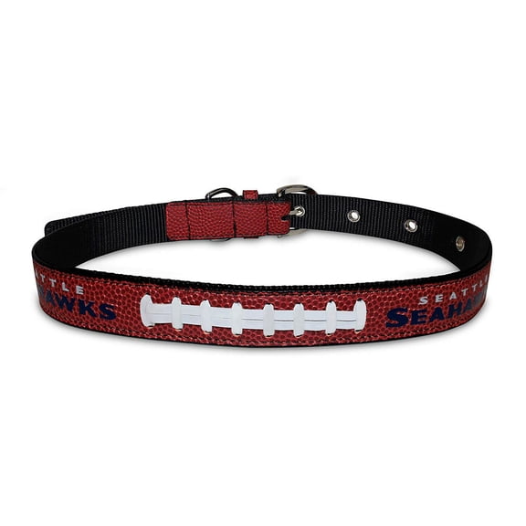 Pets First NFL Seattle Seahawks Best Dog Collar NFL Signature PRO PVC-Leather Premium - Large