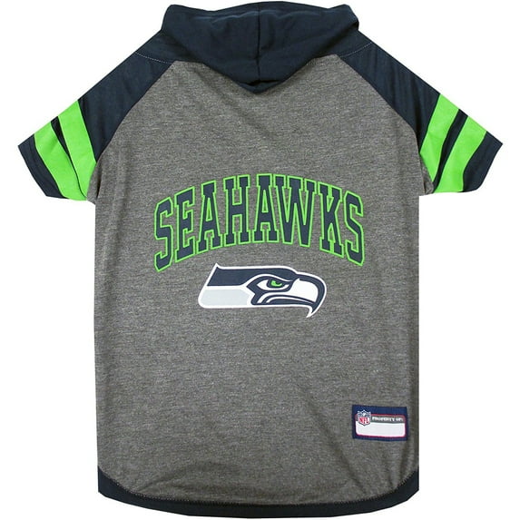 Pets First NFL Seattle Seahawks NFL Hoodie Tee Shirt for Dogs & Cats - COOL T-Shirt, 32 Teams - Large