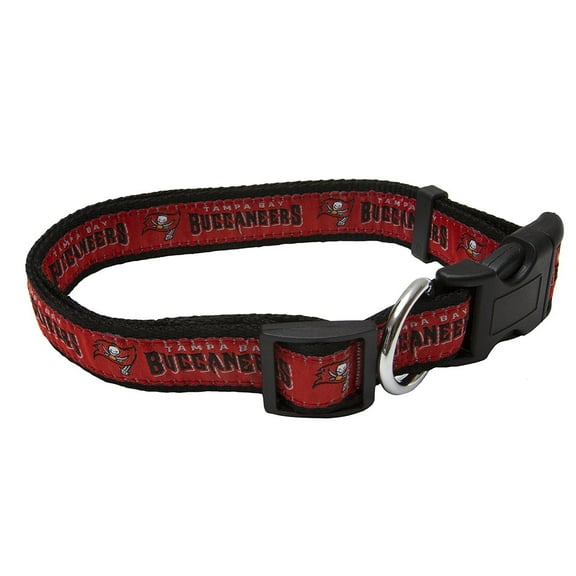 Pets First NFL Tampa Bay Buccaneers Dog Collar - Heavy-Duty, Durable & Adjustable Football Collar for Dogs/ CATS - Large
