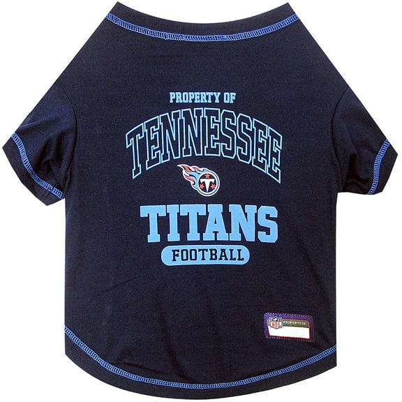 Pets First NFL Tennessee Titans Pet T-Shirt. Licensed, Wrinkle-free, Tee Shirt for Dogs/Cats. Football Shirt