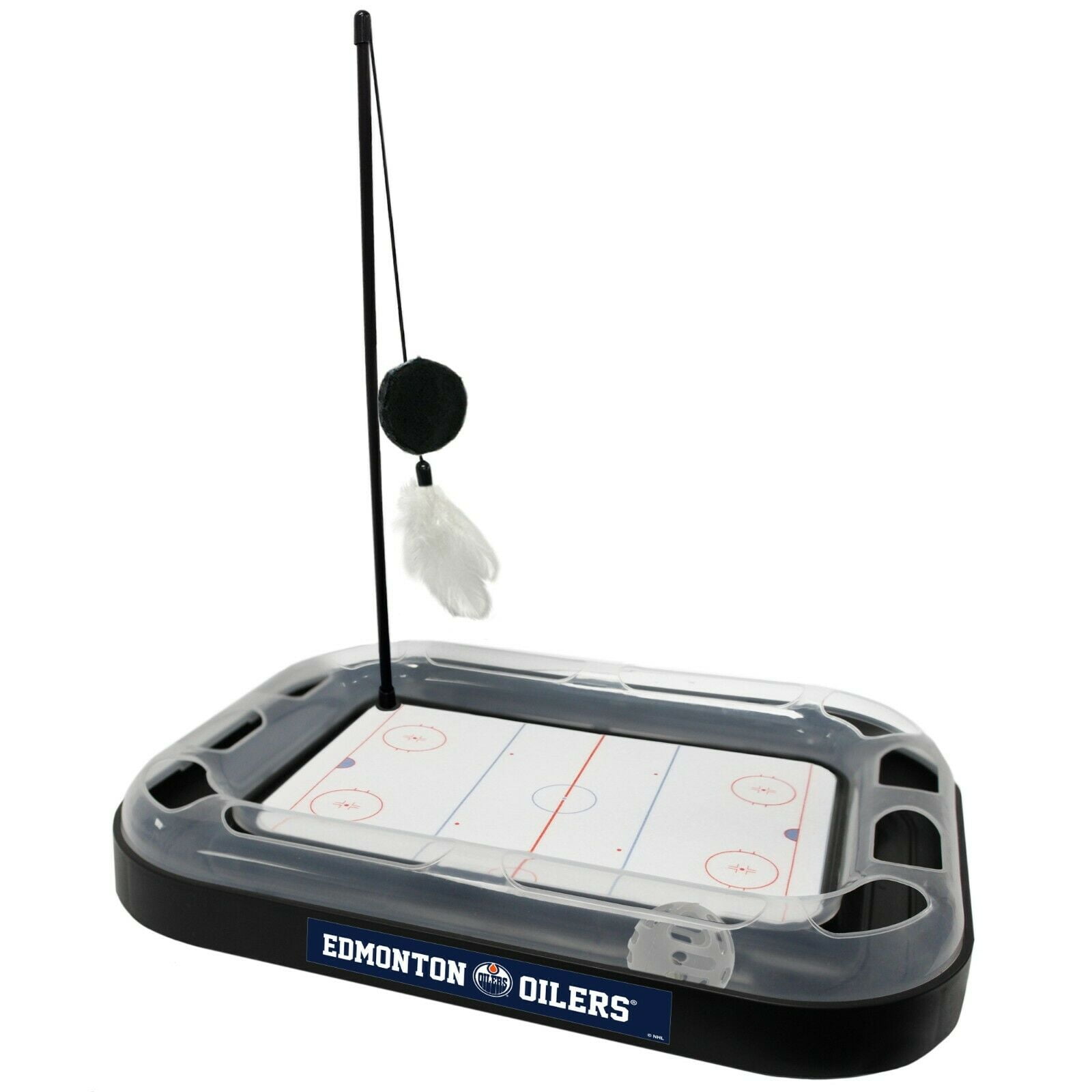 NHL Edmonton Oilers CAT Scratcher Toy with Catnip Plush & Feather Cat Toy 5-in-1 Kitty Toy