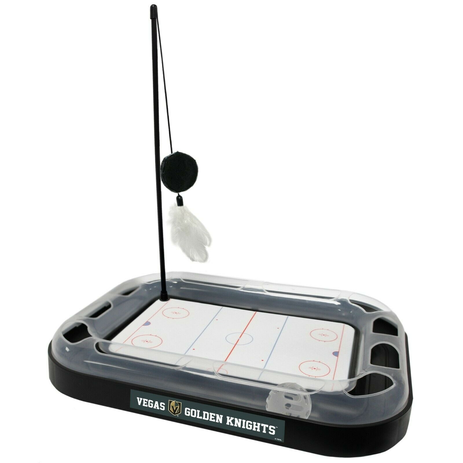 NHL Las Vegas Golden Knights CAT Scratcher Toy with Catnip Plush & Feather Cat Toy 5-in-1 Kitty Toy