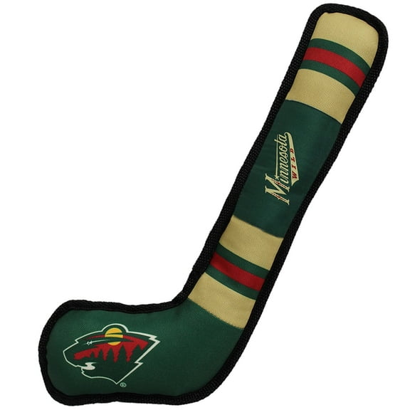 Pets First NHL Minnesota Wild Hockey Stick Toy for Dogs & Cats - Heavy-Duty, Durable Dog Toy with Squeaker