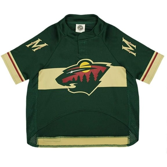 Pets First NHL Minnesota Wild Mesh Jersey for Dogs and Cats - Licensed
