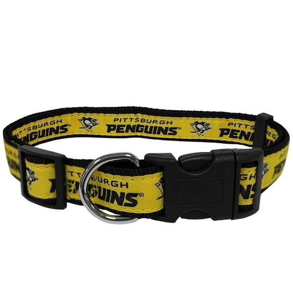 Pets First NHL Pittsburgh Penguins Cat and Dog Collar - Heavy-Duty, Durable & Adjustable Collar, Small