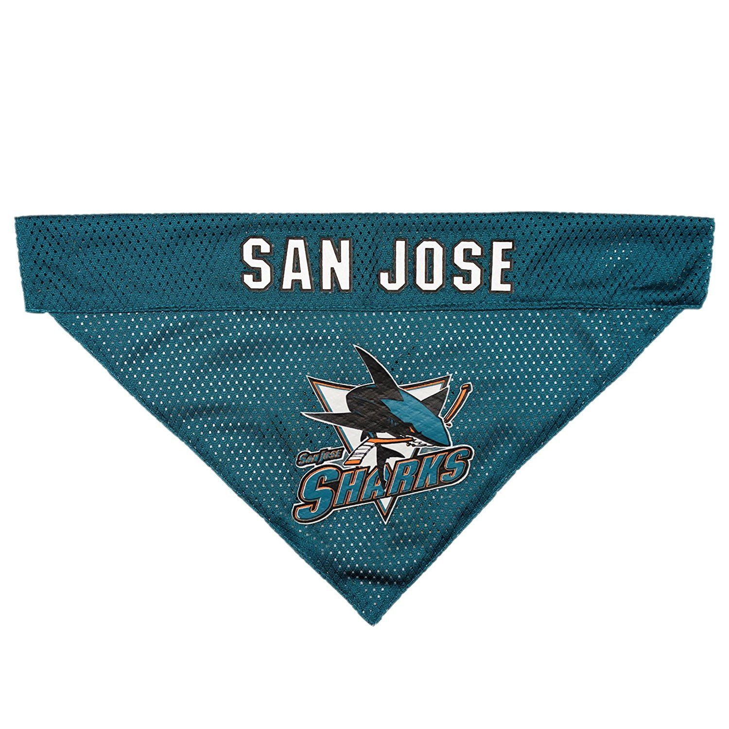 Pets First NHL San Jose Sharks Bandana! NEW Reversible Pet Bandana - 2 sided Premium Bandanna