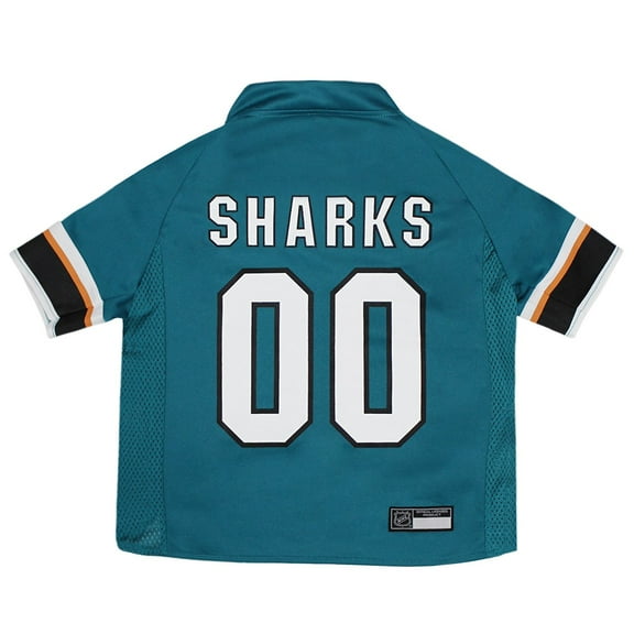 Pets First NHL San Jose Sharks Mesh Jersey for Dogs and Cats - Licensed