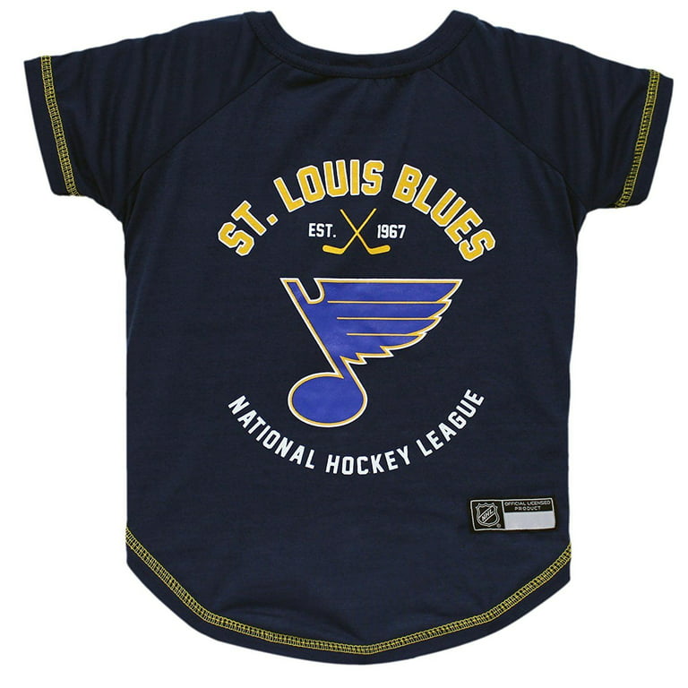 Pets First NHL St.Louis Blues T-Shirt - Licensed, Wrinkle-free, stretchable Tee  Shirt for Dogs & Cats 
