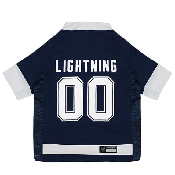 Pets First NHL Tampa Bay Lightning Dog Jersey, Blue, Medium