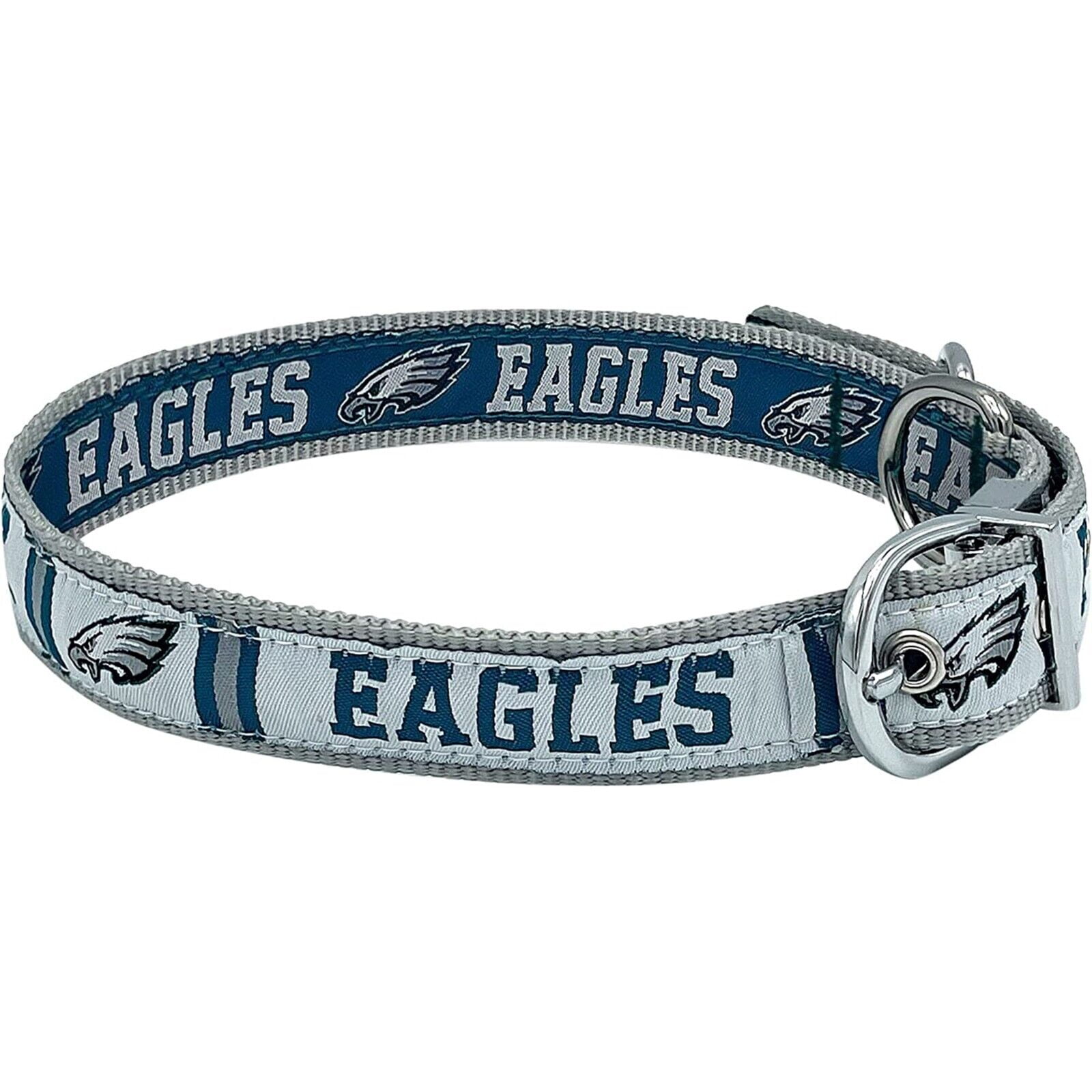 Pets First Philadelphia Eagles Reversible Collar Reversible NFL Dog Collar Premium Two-Sided Pet Collar with NFL Logo, Large