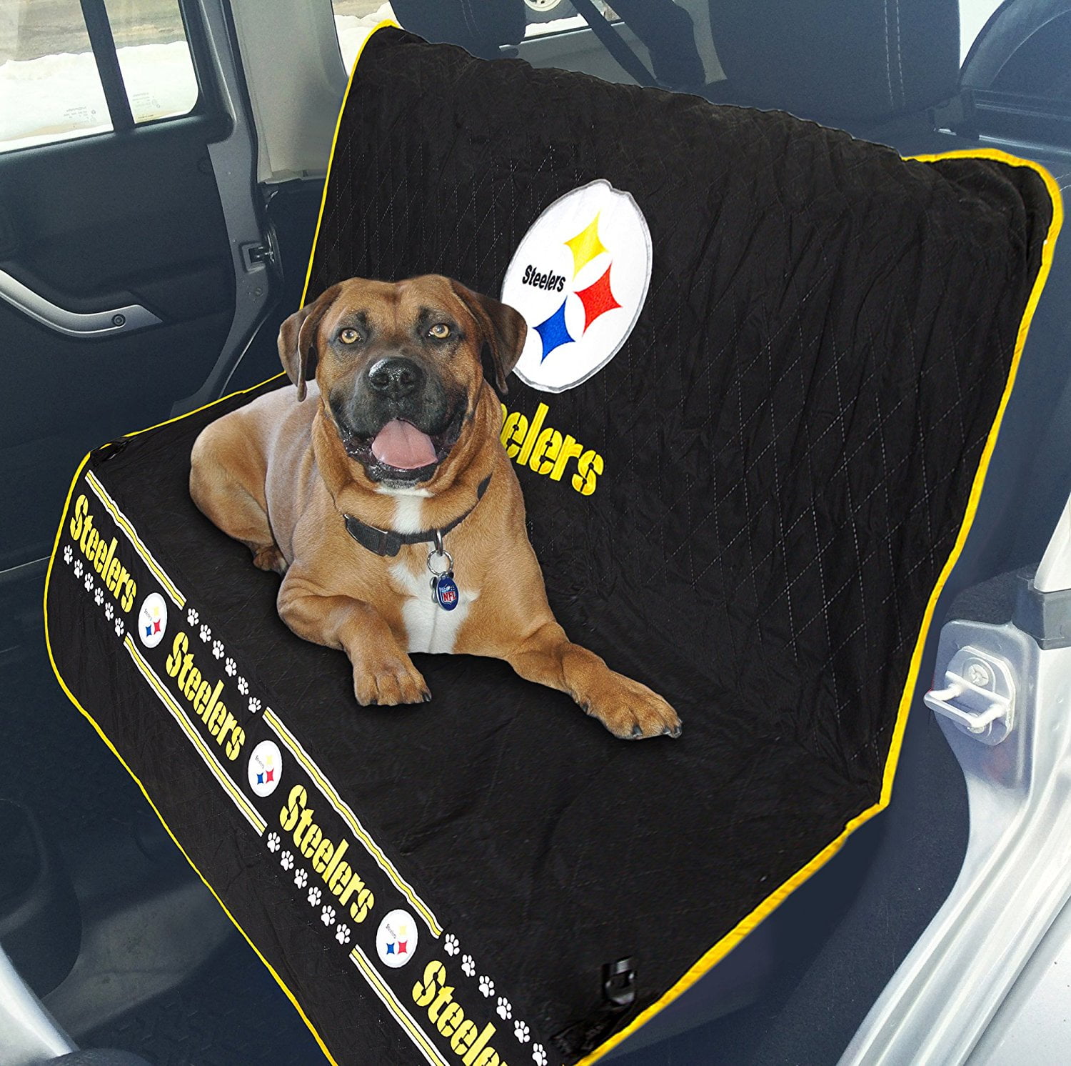 Svin frakke Hop ind Pets First Pittsburgh Steelers Dog Car Seat Cover, 50"L x 55"W x 1"H -  Walmart.com