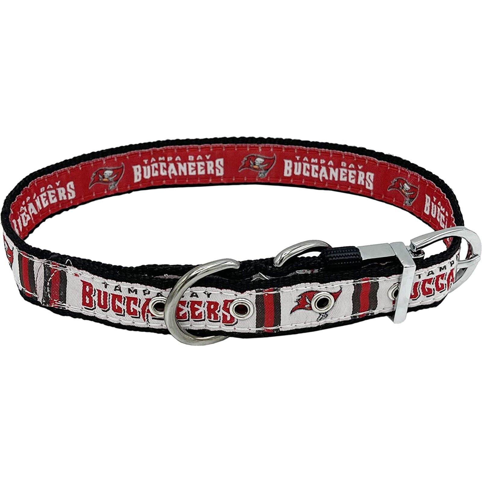 Pets First Tampa Bay Buccaneers Reversible Collar Reversible NFL Dog Collar Premium Two-Sided Pet Collar with NFL Logo, Large