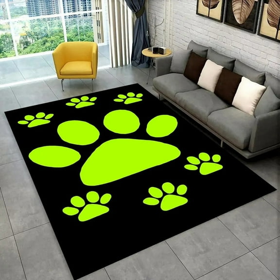 Pets Footprint Sole Series 3D Area Rug Large Kids Non-slip Floor Mat Carpet Rug for Living Room Bedroom Sofa Doormat ration
