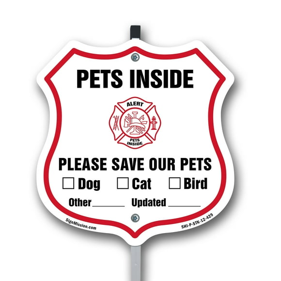 Pets Inside Sign Pets Inside Sign