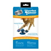 Pets Know Best As Seen on TV Purrfect 2-in-1 Spinner Windmill Toy & Grooming Brush, Lights up, Blue