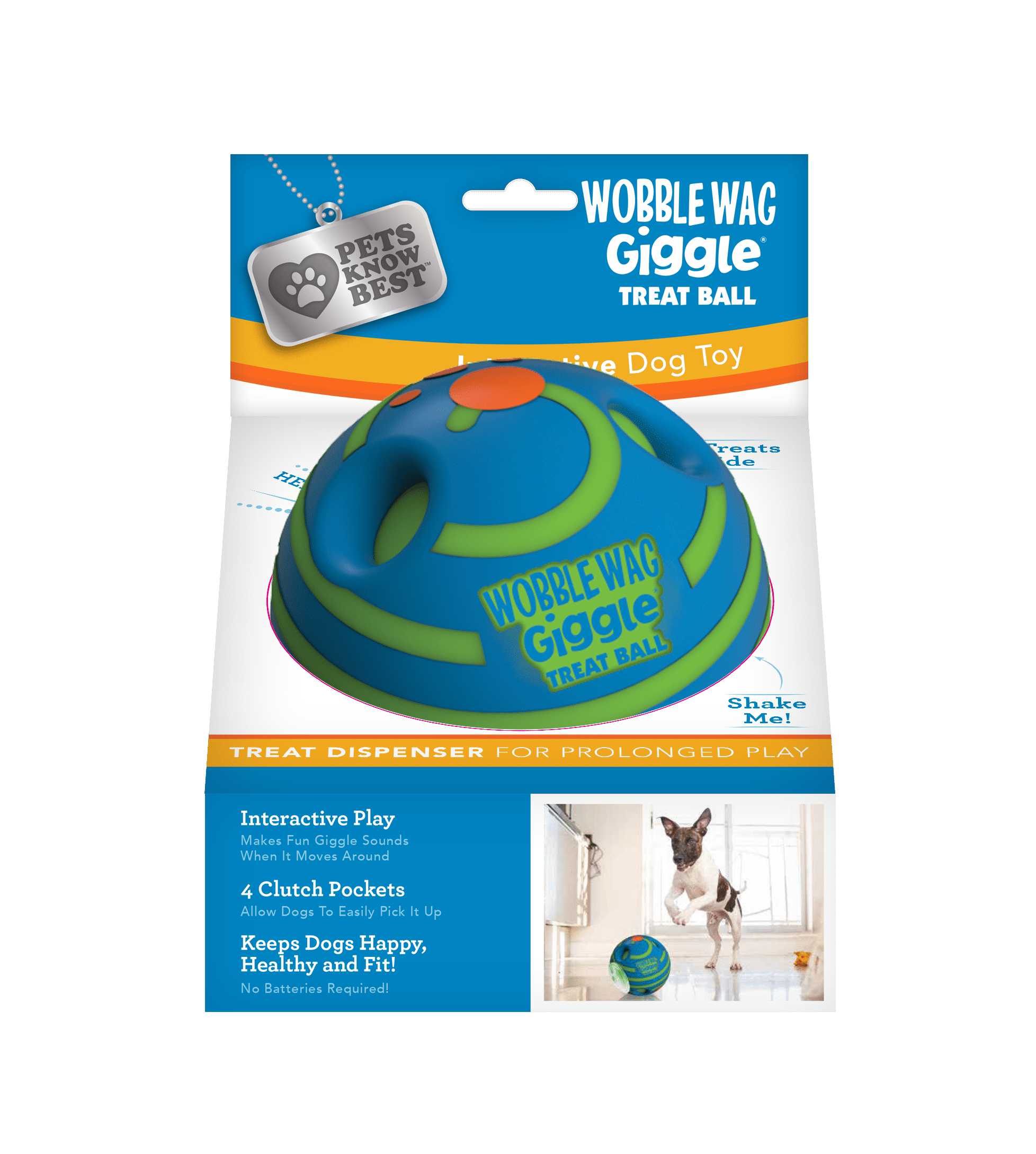 Wobble Giggle Ball Treat Toy Upgraded Material Interactive Dog Toys Du –  Fuzzy Fam Pets