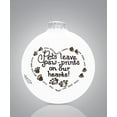 thumbnail image 1 of Pets Leave Paw Prints on Our Hearts Glass Ornament Made in the USA, 1 of 6
