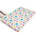 thumbnail image 1 of Pets Paws Print Colorful Flannel Non Slip Door Rugs,Washable Door Mats Indoor,Decorative Door Mats,Dirt-Resistant and Absorbent Doormat for Entrance,Bedroom,Kitchen,Bathroom,23.5x16in(60x40cm), 1 of 5