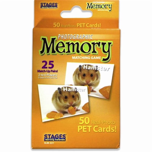 Pets Photographic Memory Matching Game - 3 Each