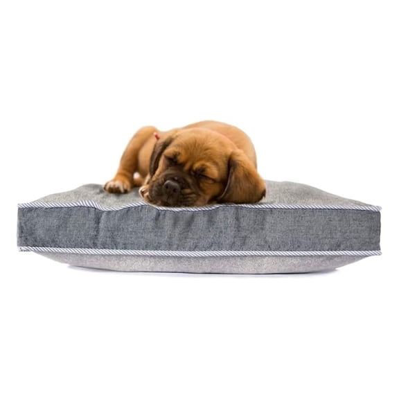 Pets - Plush Orthopedic Dog and Cat Pet Bed with Removable Washable Cover (Grey Small 20"x15"x3")