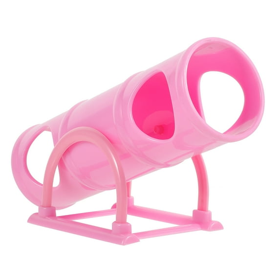 Pets Seesaw Tunnel Funny Hamster Bucket Tube For Critters Toys Sports Cage Plastic Pink