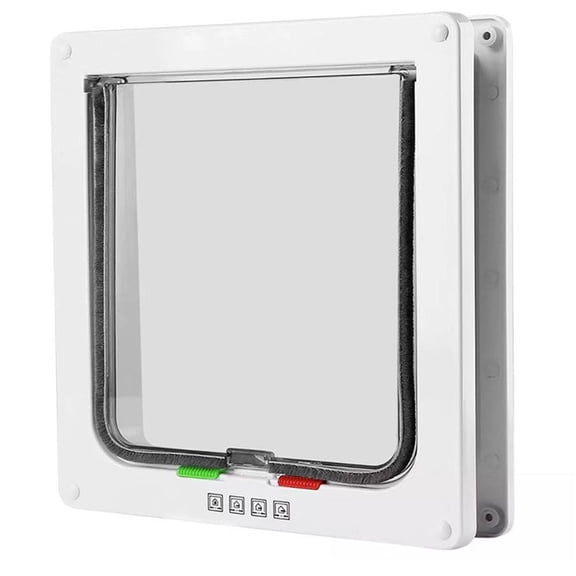 Pets Standard Cat and Small Pet Door, Magnetic Pet Door Kit White, Weather-Resistant Cat Door for Cats & Doggy20*19*5cm
