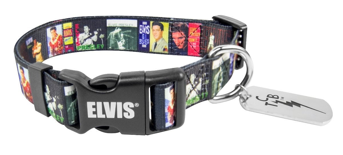 pets supply - dog collar - elvis - album cover s 9-11" new toys licensed e101