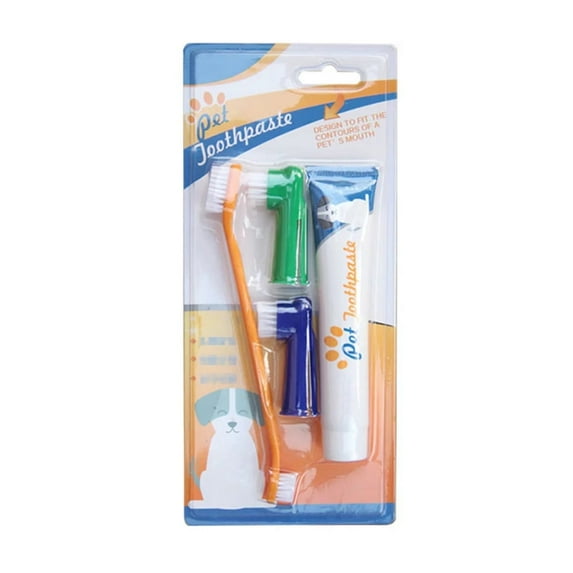 Pets Tartar Control Kit for Dogs-Contains Toothpaste, Dog Toothbrush & Fingerbrush - Dog Teeth Cleaning Kit, Dog Dental Care, Pet Toothbrush