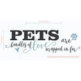 thumbnail image 1 of Pets are Bundles of Love Wall Decor Vinyl Decals Animal Paw Stickers Quotes, 23x7-Inch Black/Misty Blue, 1 of 5