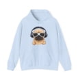 thumbnail image 1 of Sweatshirt, S - 5XL, Pug on a hoodie with headphones., 1 of 7