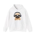 thumbnail image 1 of Sweatshirt, S - 5XL, Pug on a hoodie with headphones., 1 of 7